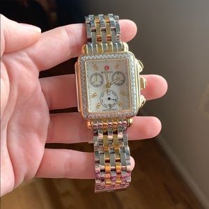 Michele Deco Diamond Two-Tone Watch